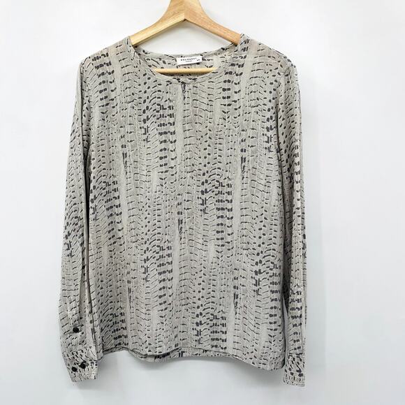 Equipment Silk Gray Printed Blouse - Picture 3 of 4
